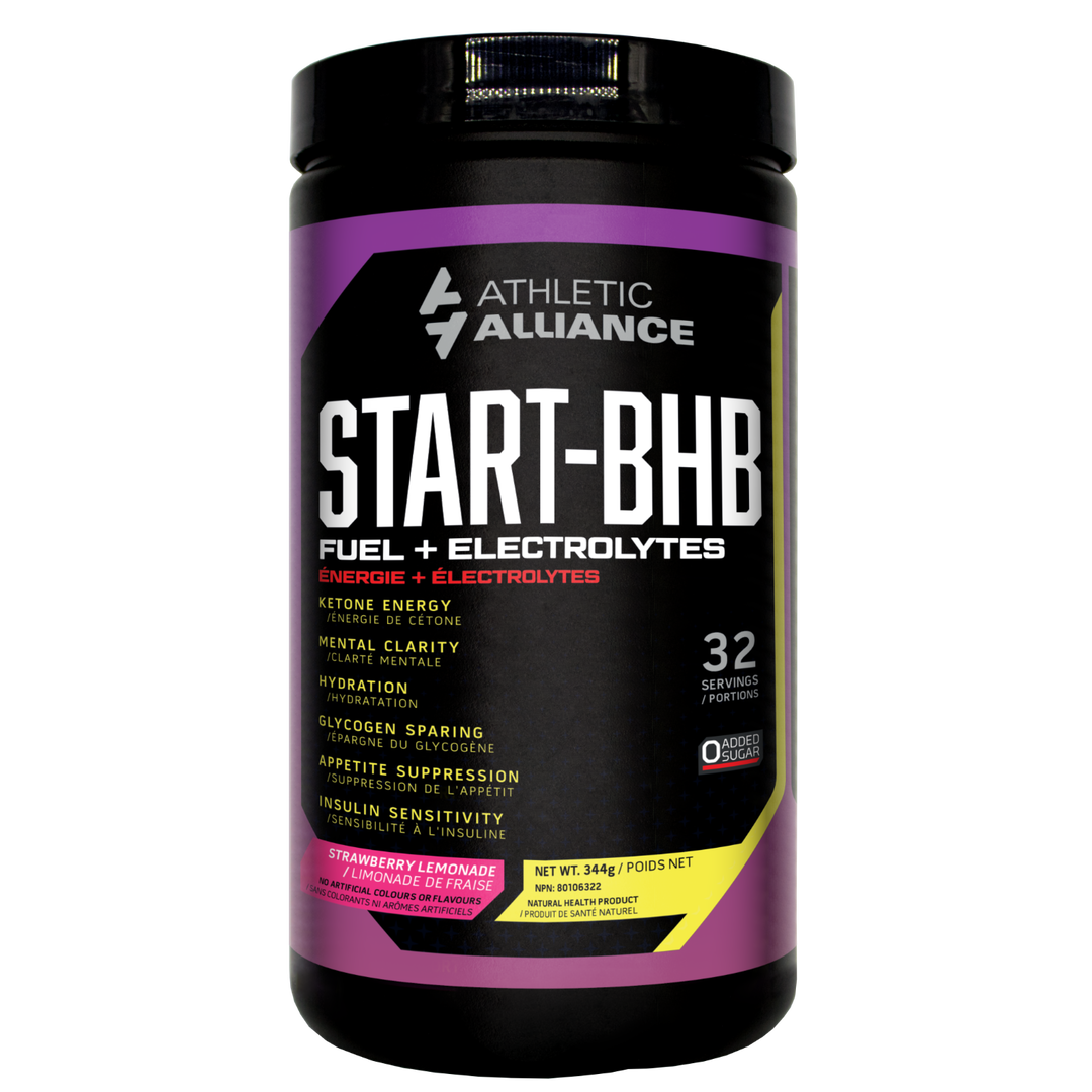 Athletic Alliance Start-BHB fuel and electrolytes bottle