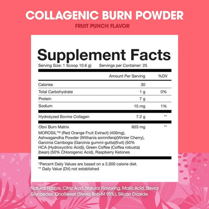 Obvi Collagenic Burn Powder- Multiple Flavours