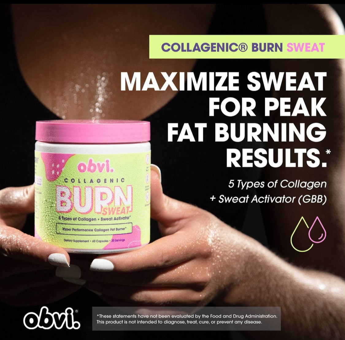 Obvi Burn Sweat supplement for peak fat burning