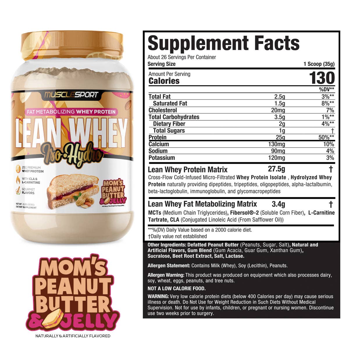 Lean Whey™ 2lb Premium Whey Protein Isolate: XMAS Cookie Dough