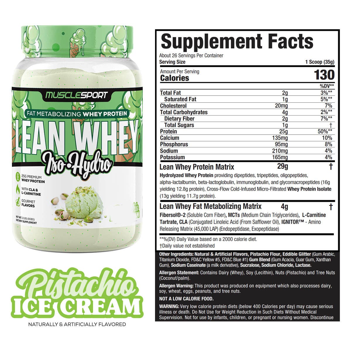 Lean Whey™ 2lb Premium Whey Protein Isolate: XMAS Cookie Dough