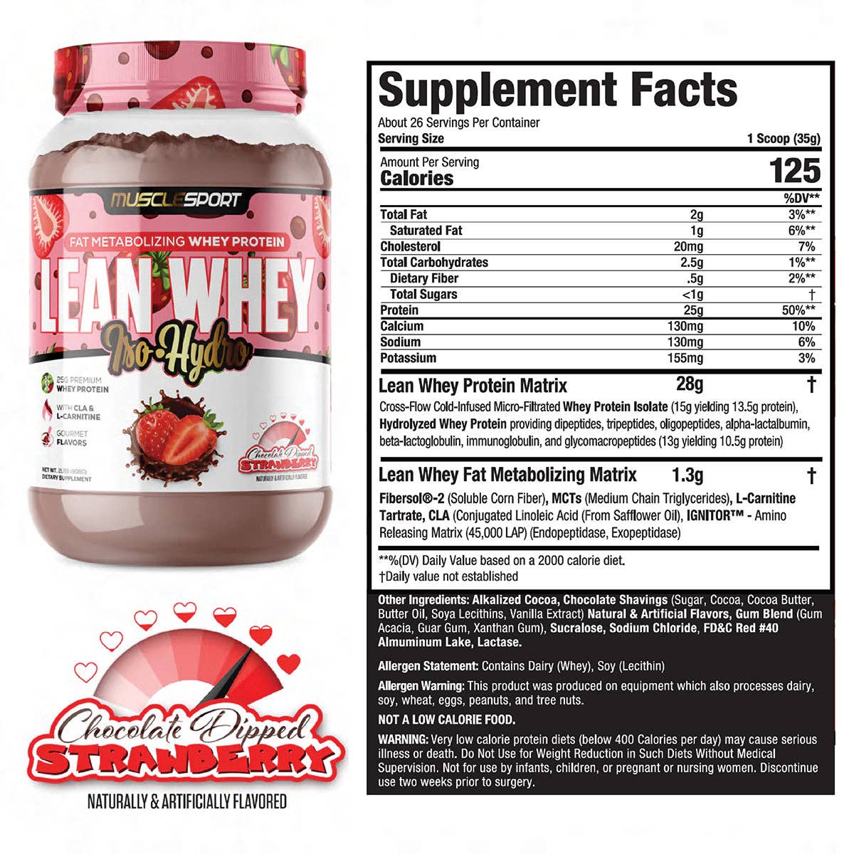 Lean Whey™ 2lb Premium Whey Protein Isolate: XMAS Cookie Dough