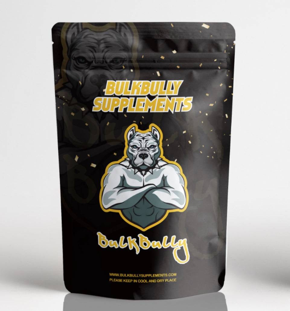 BulkBully Creatine Monohydrate pouch with bold branding