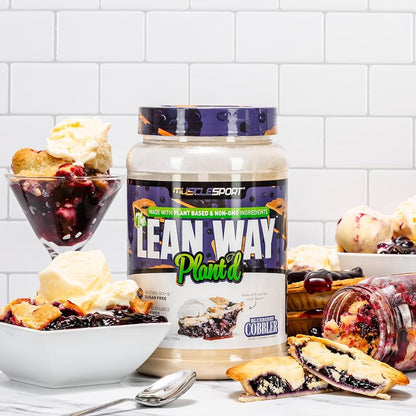 Musclesport's Lean Way Plant'd
Protein/Superfood Powder - Blueberry Cobbler -