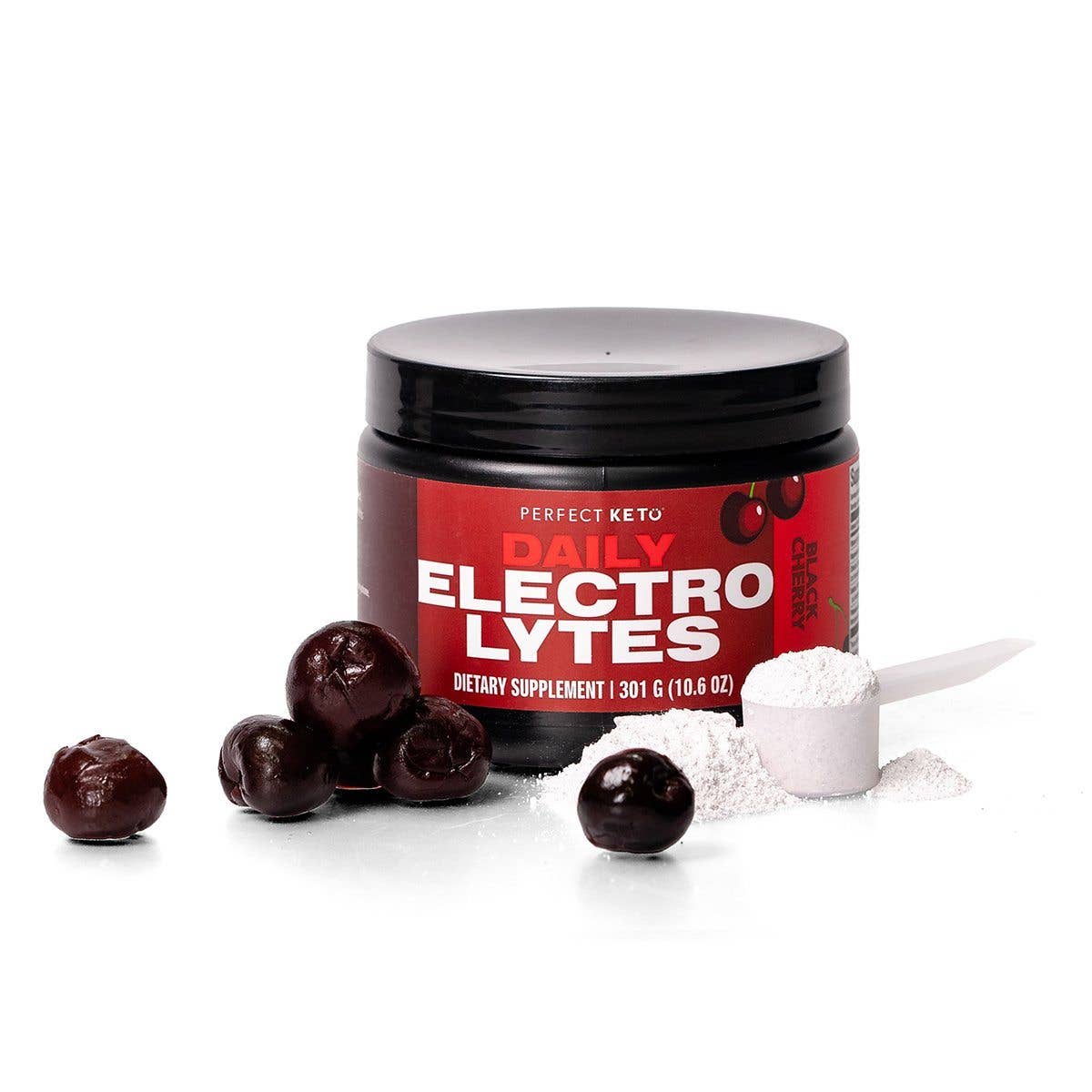 Perfect Keto Daily Electrolytes: Black Cherry & Pink Lemonade - 45 Servings