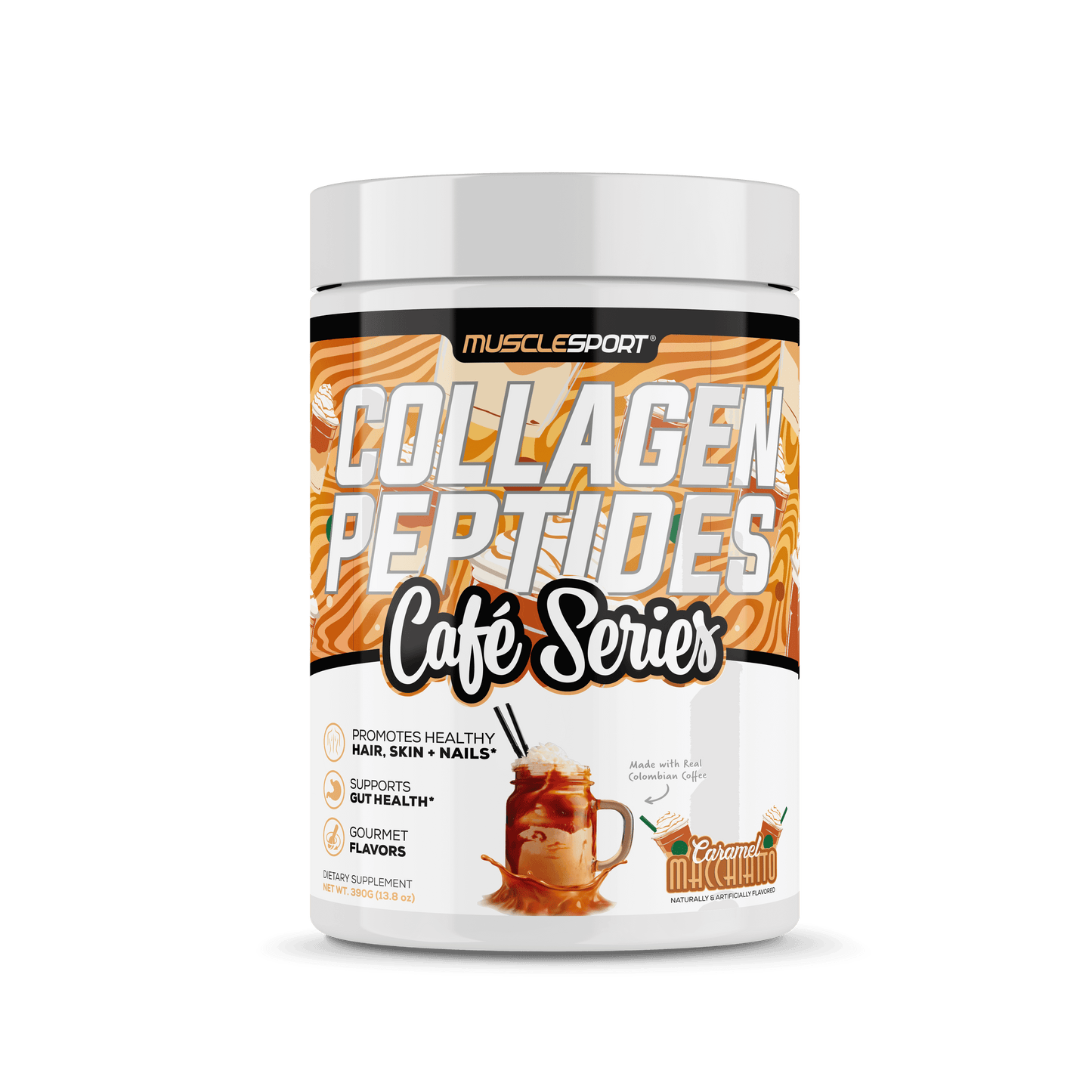 Collagen Peptides - Hydrolyzed Collagen Plus Biotin: Caramel Macchiato Cafe Series