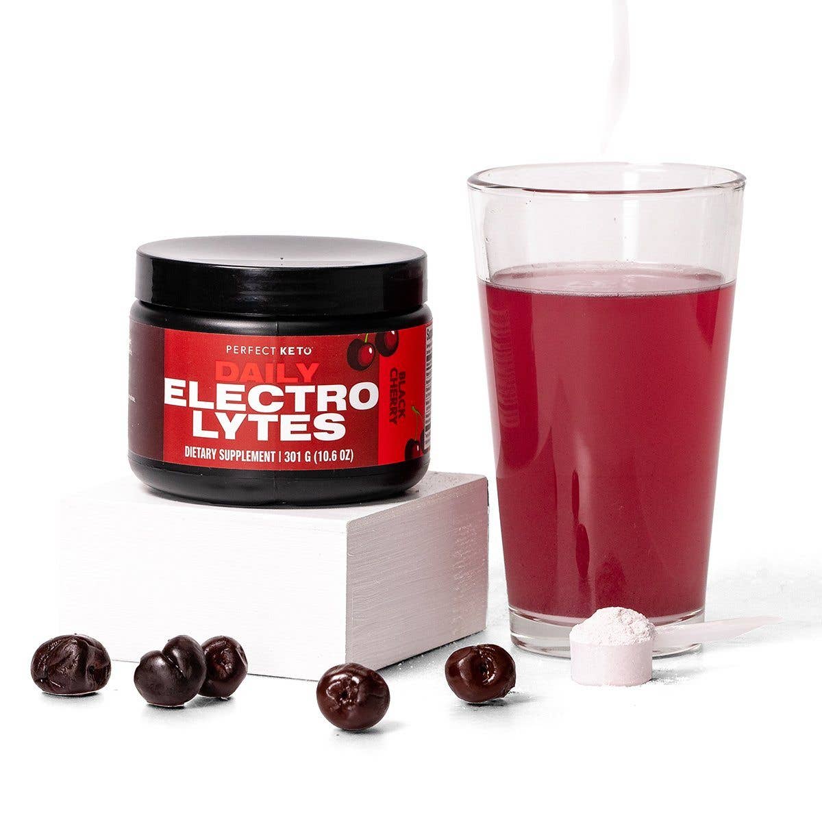 Perfect Keto Daily Electrolytes: Black Cherry & Pink Lemonade - 45 Servings