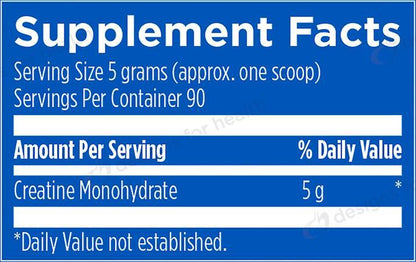 Supplement facts for BulkBully Creatine Monohydrate