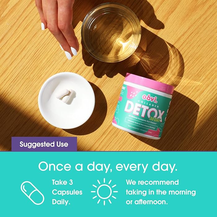 Suggested use of Obvi Detox capsules