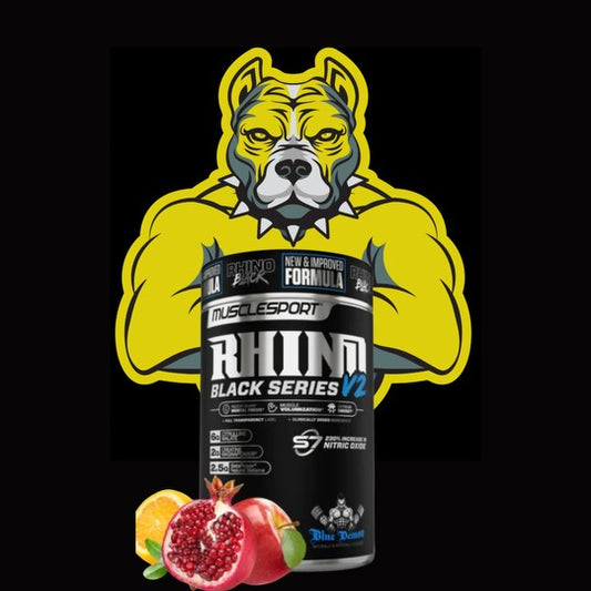 RHINO BLACK V2 - HIGH PERFORMANCE & STIM PREWORKOUT - Blue Demon -