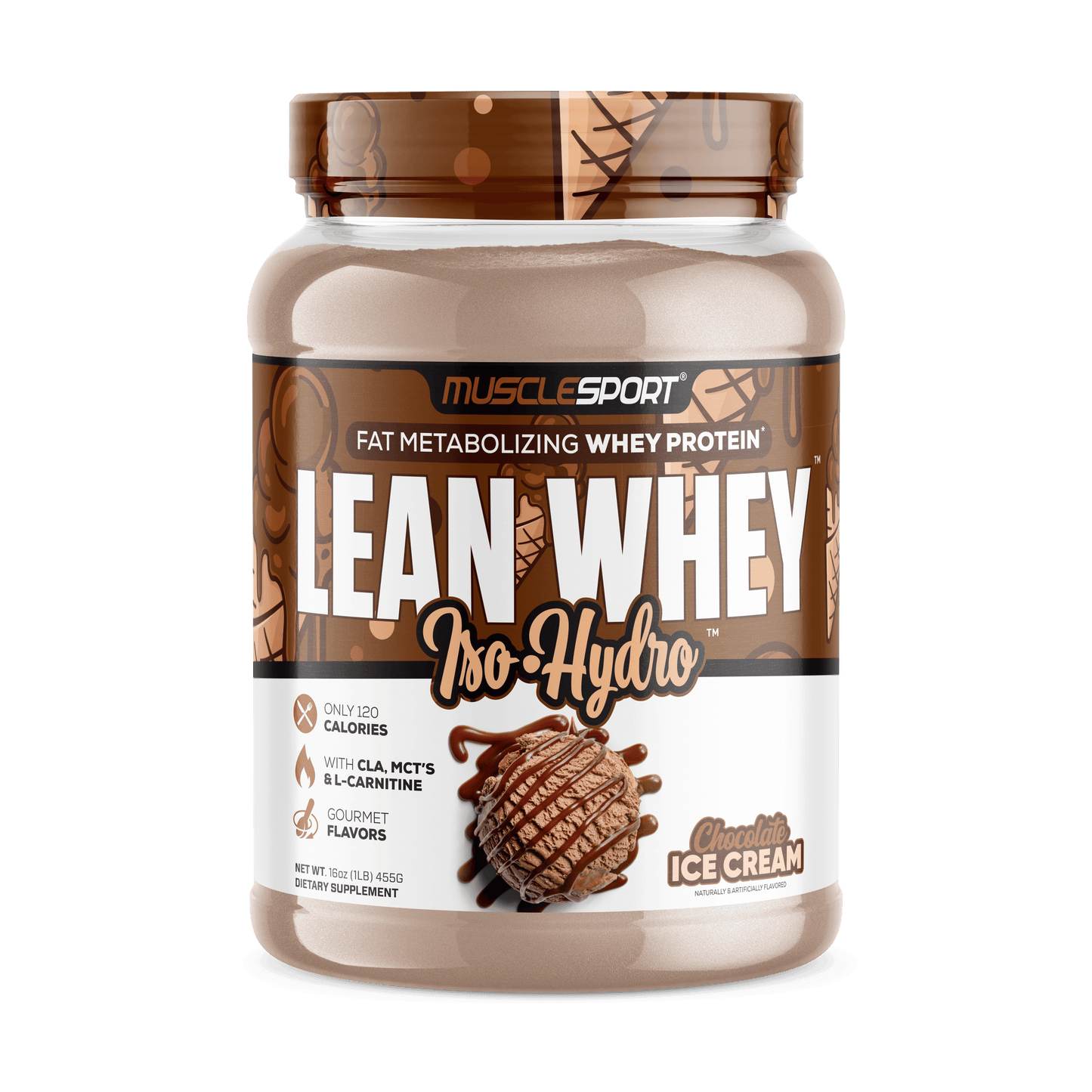 Lean Whey™ Iso Hydro Gourmet Protein 1lb: Chocolate Ice Cream