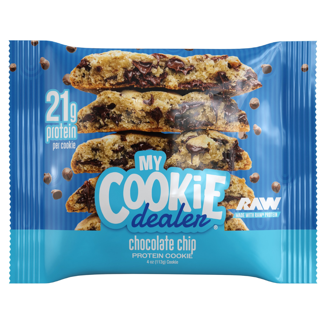 MY COOKIE DEALER chocolate chip protein cookie package front view