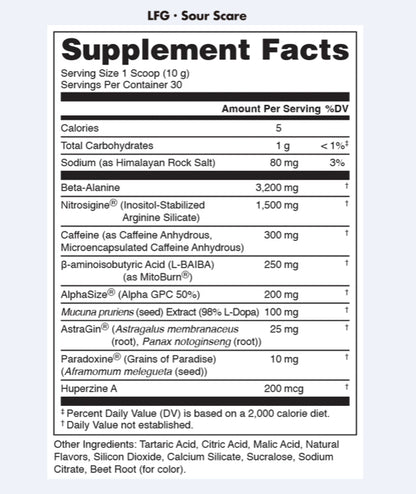 LFG Sour Scare Burn Pre-Workout
