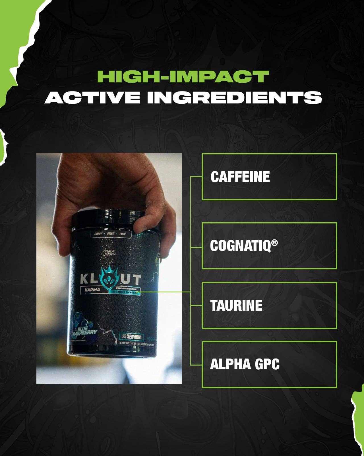 KLOUT KARMA: Medium-Stim Pre-Workout: Juicy Burst