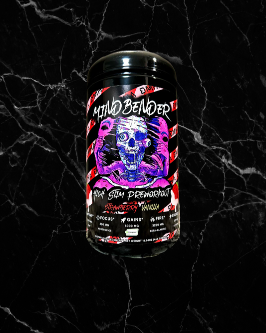 MINDBENDER 7.0 Nootropic High Stim Pre-Workout w/ Creapure - 40/20 Serving -Strawberry Vanilla-