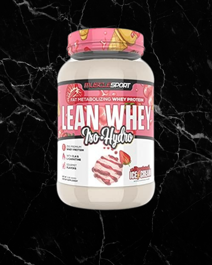 Muscle Sport Lean Whey 2lb - Strawberry Ice Cream -