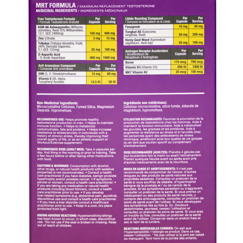 MRT Formula Ingredients and Dosage Information