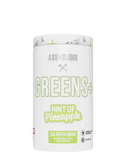 Axe & Sledge Greens+ Hint of Pineapple packaging