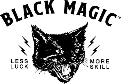 Black Magic logo with cat illustration