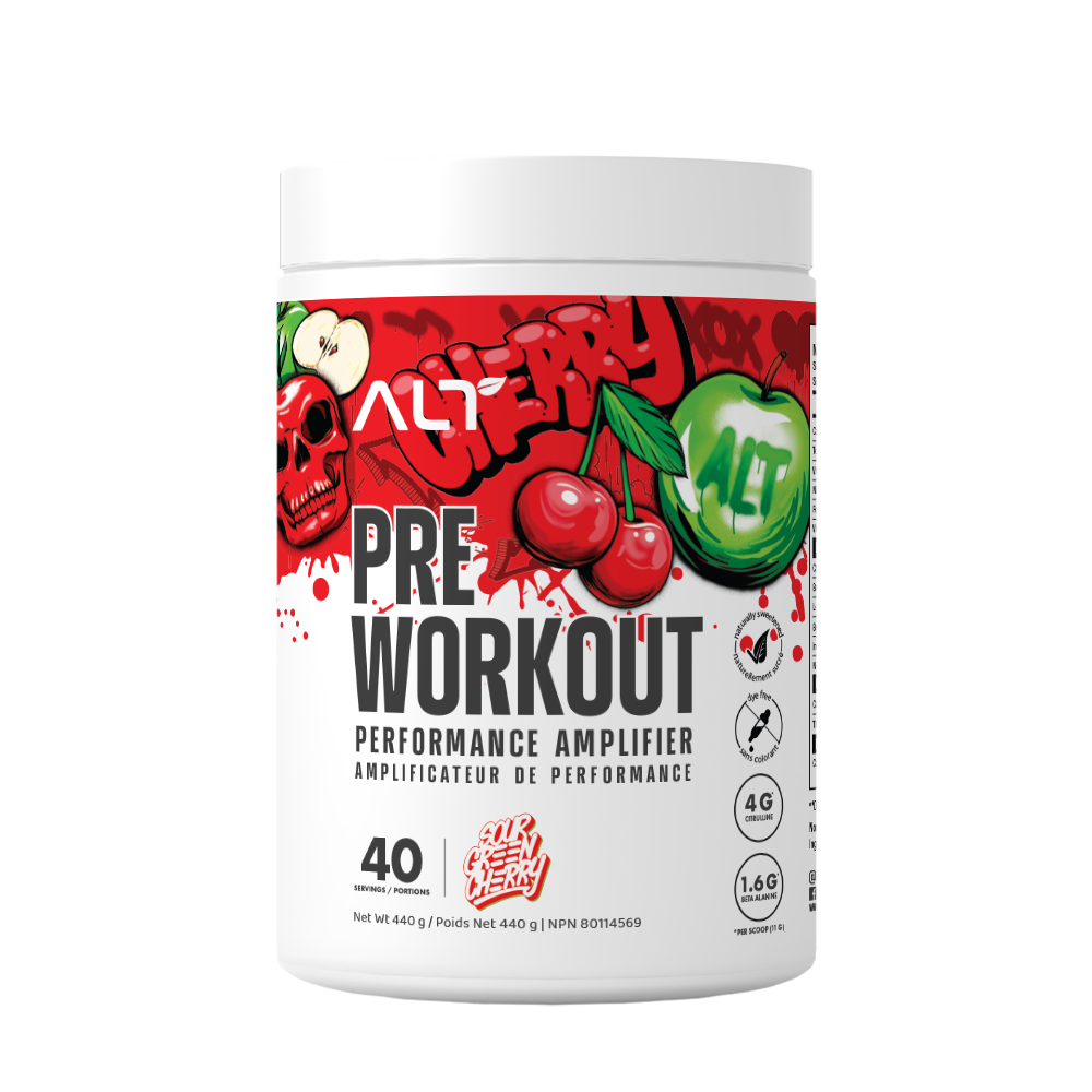 ALT Pre Workout: Multiple Flavours-Razzy Lime. Sour Green Cherry. Blue Lemonade