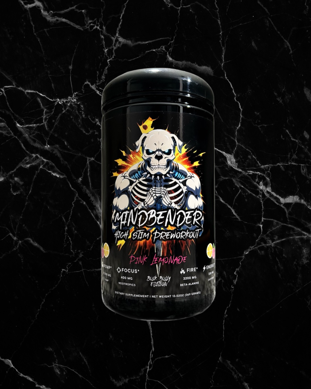 MINDBENDER X BULKBULLY-V5 Nootropic High Stim Pre-Workout -Pink Lemonade -