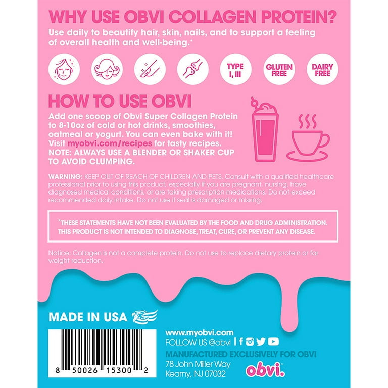 Obvi Super Collagen Protein usage and benefits