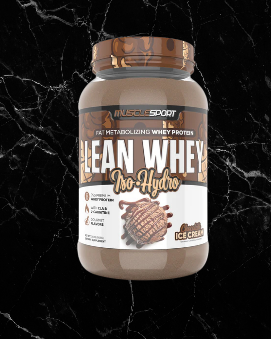 Muscle Sport Lean Whey 2lb - Chocolate Ice Cream -