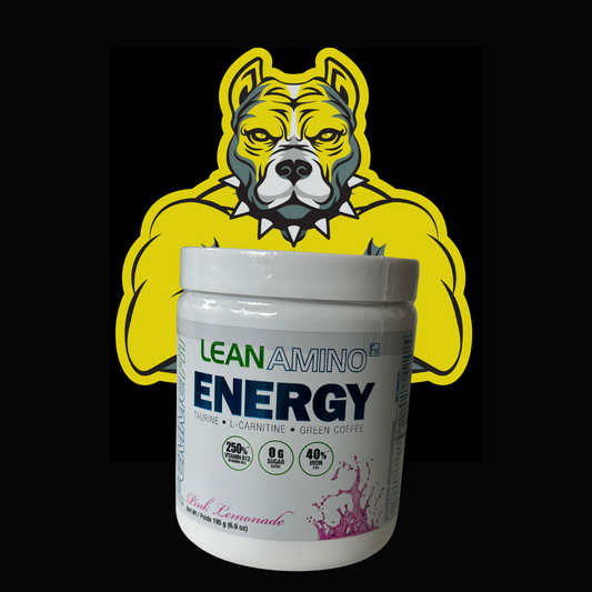 Lean Amino Energy, Diet and Energy Drink, 0g Sugar, Pink Lemonade, 195g