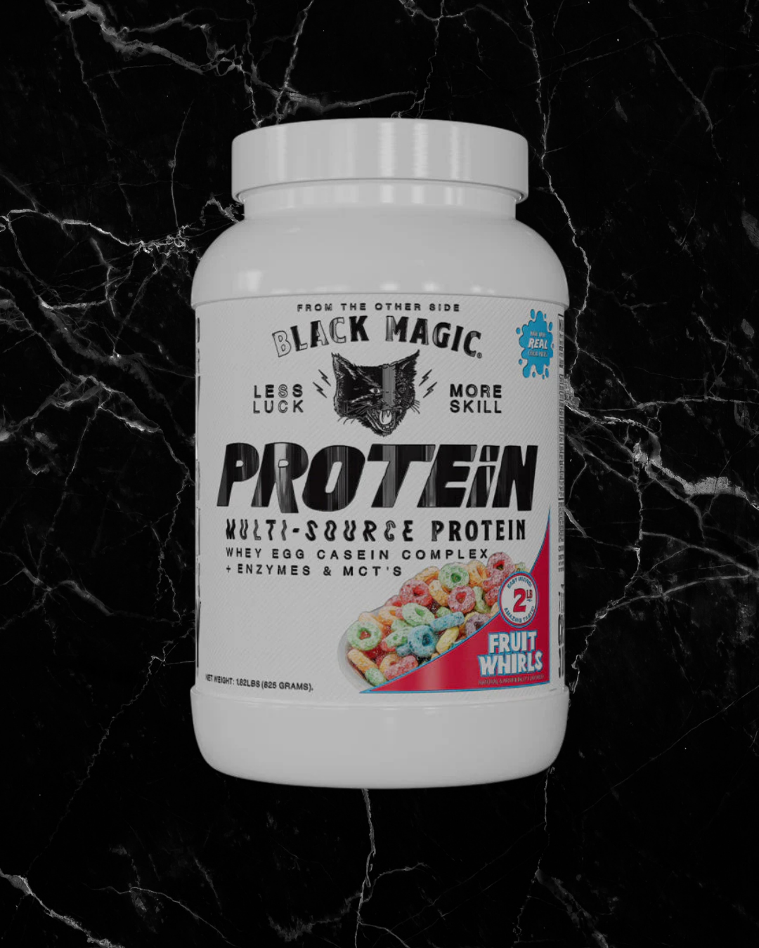 Black Magic Multi-Source Protein - Fruit Whirls - Made with real cereal pieces