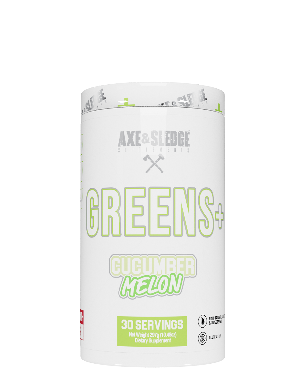 Axe & Sledge Greens+ Cucumber Melon packaging