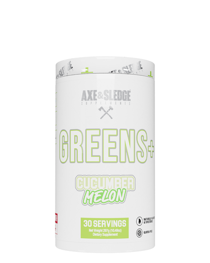 Axe & Sledge Greens+ Cucumber Melon packaging