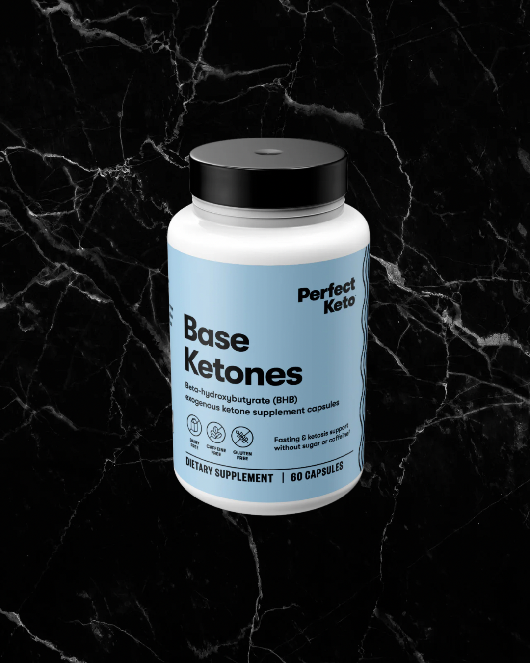 Exogenous Ketones Caps- Fasting Support No Caffeine or Sugar: 60 capsules