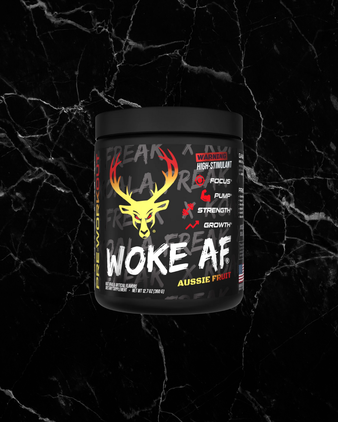 Woke AF - High Stimulant Pre-Workout Aussie Fruit Peach Mango -