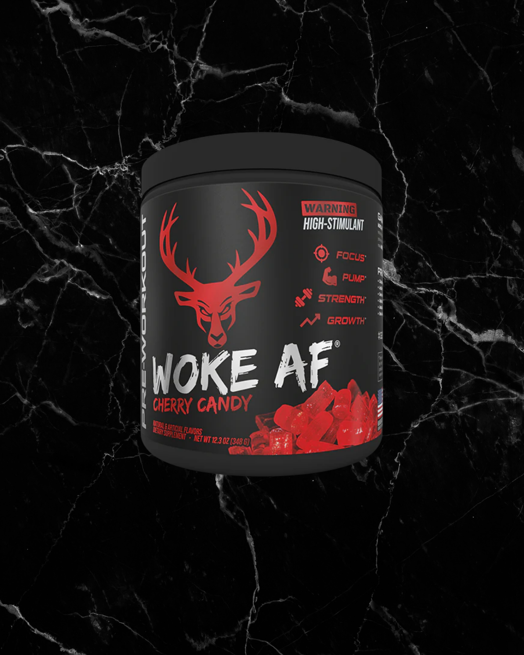 Woke AF - High Stimulant Pre-Workout - Cherry Candy-