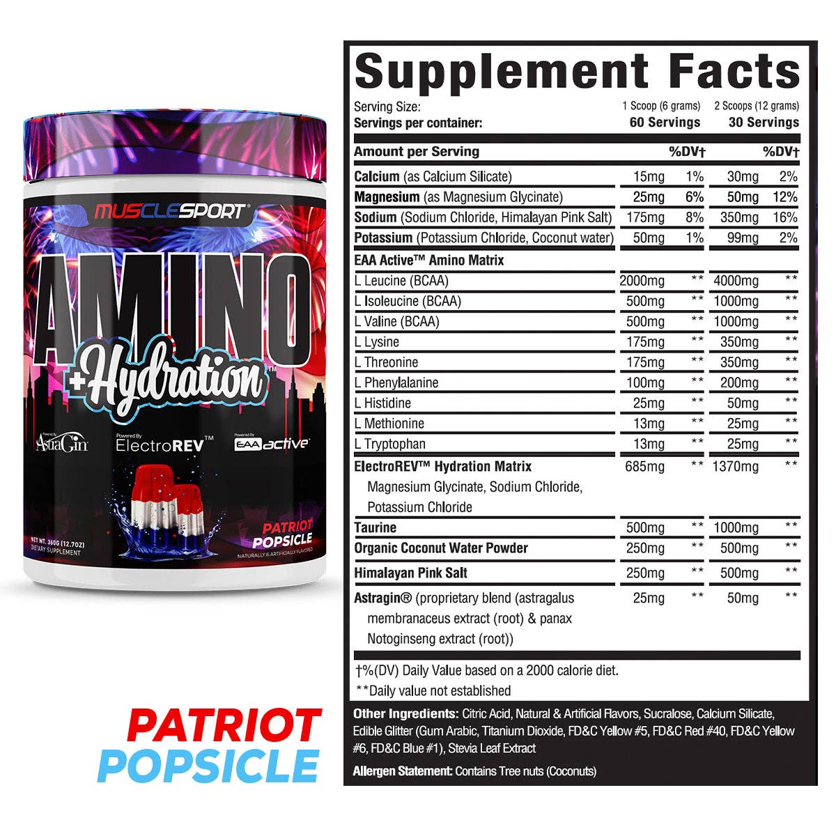 Amino + Hydration™ 360 Grams: Grape Lime Rickey