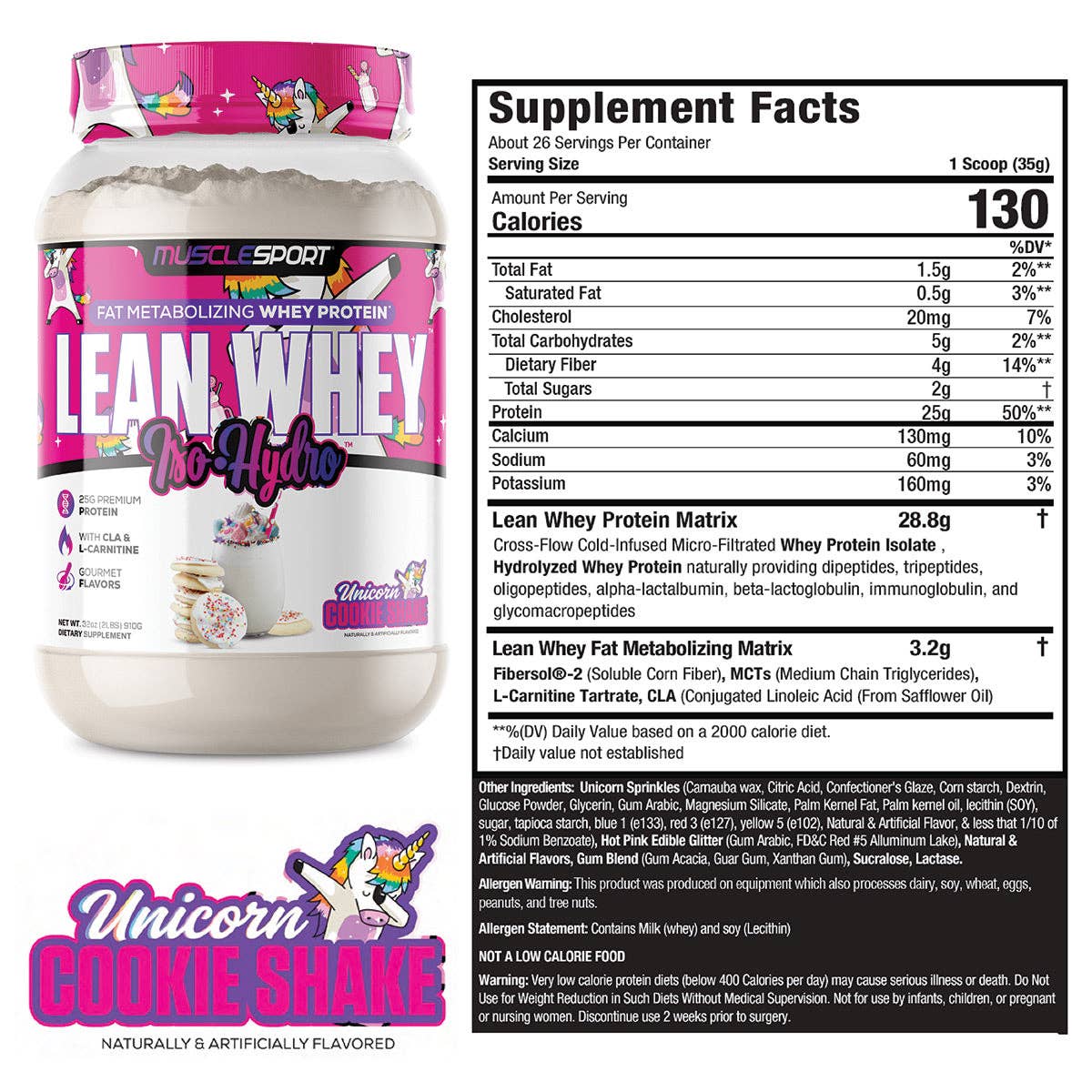 Lean Whey™ 2lb Premium Whey Protein Isolate: XMAS Cookie Dough