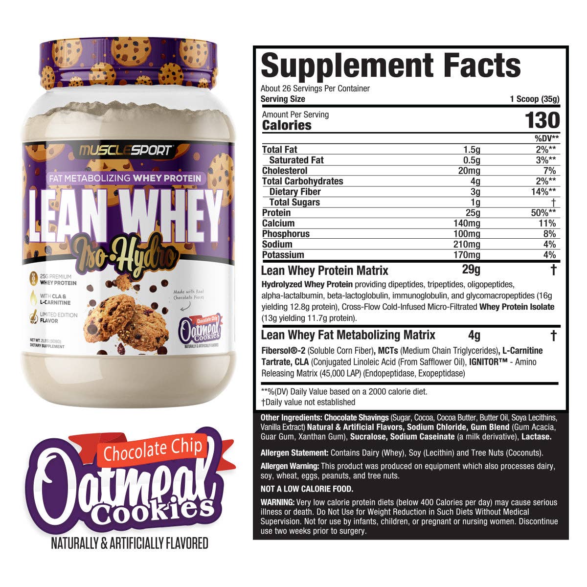 Lean Whey™ 2lb Premium Whey Protein Isolate: XMAS Peppermint Mocha Cookie Shake