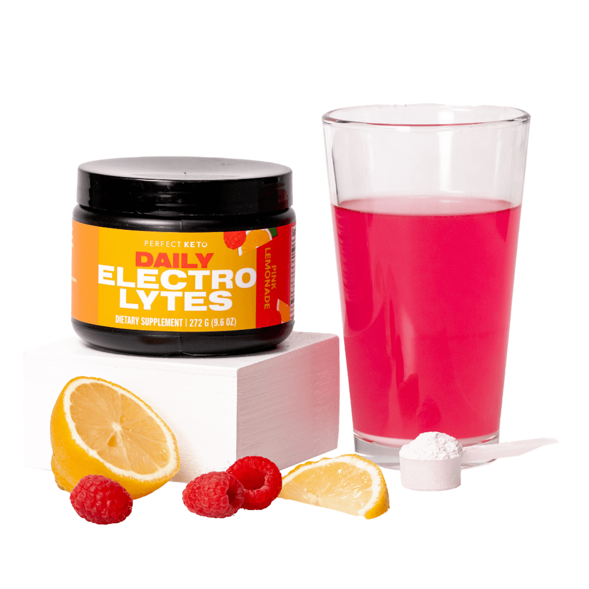 Perfect Keto Daily Electrolytes: Black Cherry & Pink Lemonade - 45 Servings