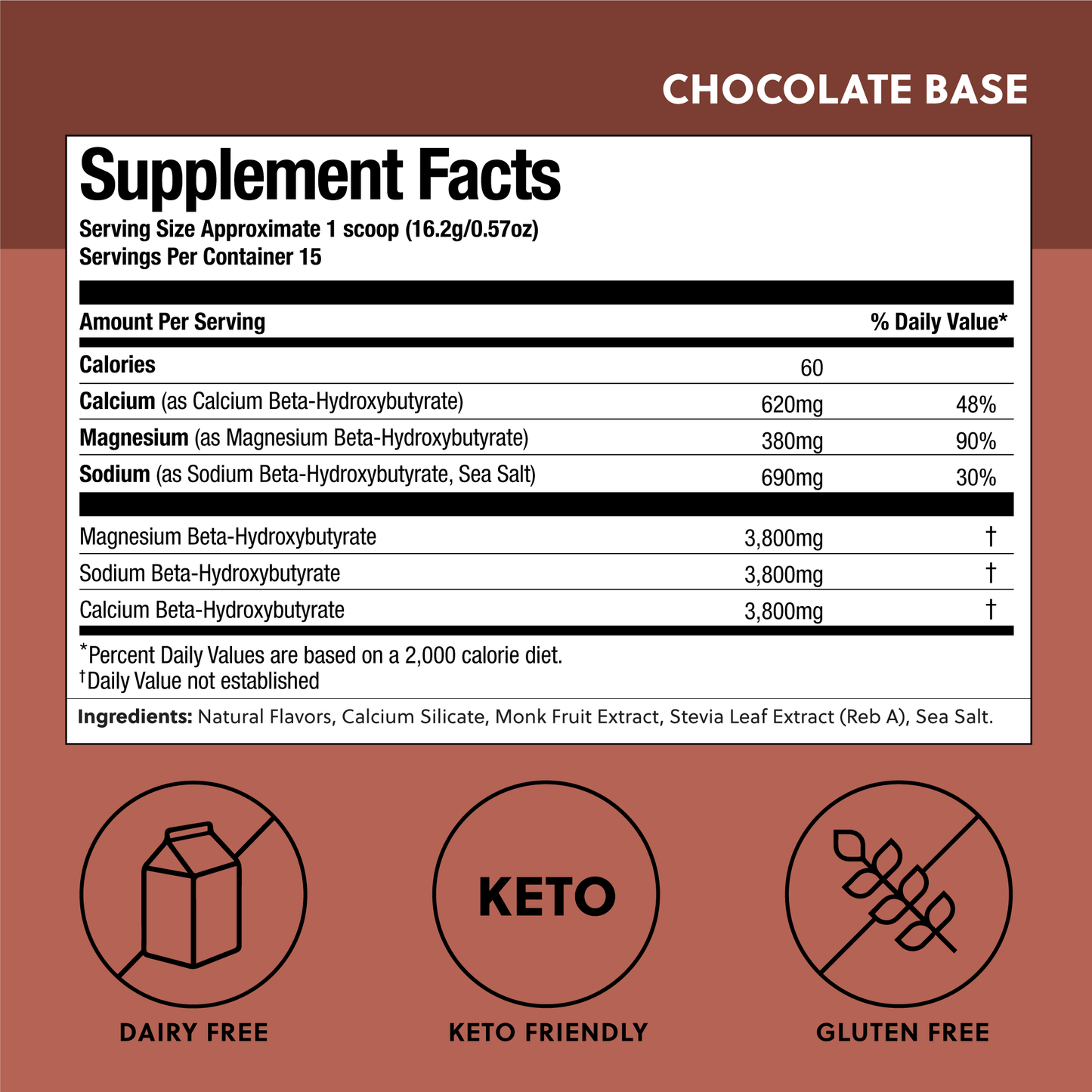 Exogenous Ketones Drink Mix- Caffeine Free, Energy Drink: 13,090 Ketones Per Serving - 3 Flavours -