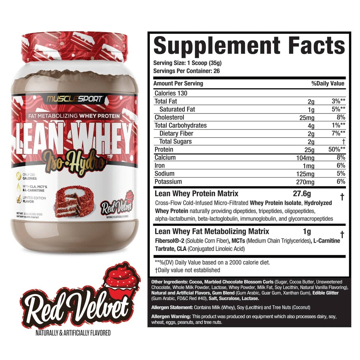 Lean Whey™ 2lb Premium Whey Protein Isolate: XMAS Cookie Dough